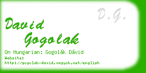 david gogolak business card